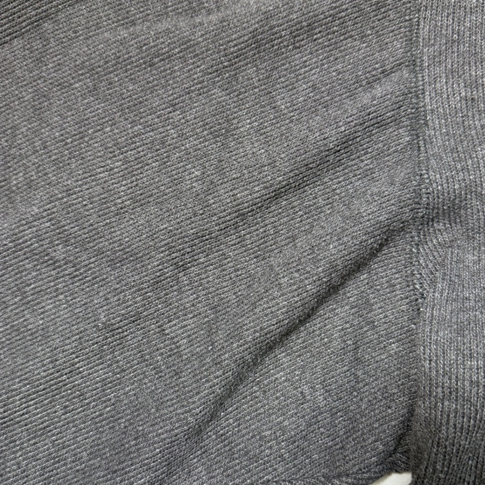 Stussy Mens XL Charcoal Grey Thermal Ribbed Crewneck Logo - Picture 6 of 8